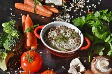 Menú aproximado de acuerdo con el esquema para una dieta saludable