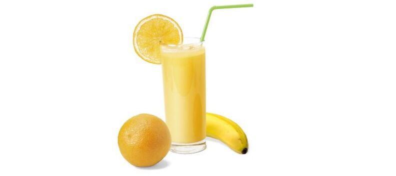 batido de plátano y naranja para beber diet